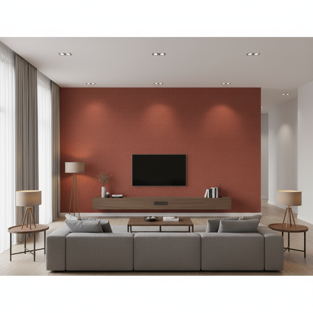 Dublin Linen - Spice Orange By Lee Jofa | Colour Complements Ii |Solid Texture Multipurpose - Living Room Room Setting
