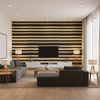 Entoto Stripe - Ebony/Cocoa Black By Lee Jofa | Merkato |Global Stripes Upholstery - Living Room Room Setting