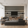Entoto Stripe - Ivory/Black Black By Lee Jofa | Breckenridge |Global Stripes Upholstery - Living Room Room Setting