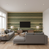 Entoto Stripe - Juniper/Leaf Green By Lee Jofa | Merkato |Global Stripes Upholstery - Living Room Room Setting