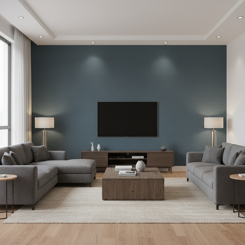 Gemma Velvet - Slate Slate By Lee Jofa | Gemma Performance Velvet | Solid Upholstery Velvet - Living Room Room Setting
