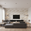 Graciela - Ivory/Beige Beige By Lee Jofa | Aerin Collection 2 |Botanical & Floral  Multipurpose Print - Living Room Room Setting
