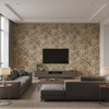 Granada Print - Bronze Bronze By Lee Jofa | Oscar De La Renta Iv | Damask Multipurpose Print - Living Room Room Setting
