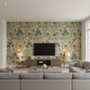 Hollyhock Hb - Celadon Light Green By Lee Jofa |  | Botanical & Floral Multipurpose Print - Living Room Room Setting
