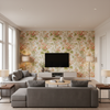 Hollyhock Hdb - Coral/Apple Beige By Lee Jofa |  | Botanical & Floral Multipurpose Print - Living Room Room Setting