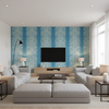Indian Zag - Marine Blue By Lee Jofa | Suzanne Rheinstein Iii | Global Multipurpose Print - Living Room Room Setting