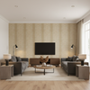 Indian Zag - Taupe Beige By Lee Jofa | Suzanne Rheinstein Iii | Global Multipurpose Print - Living Room Room Setting
