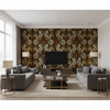 Jessup - Sepia/Indigo Brown By Lee Jofa | Oscar De La Renta Ii |Botanical & Floral  Multipurpose Print - Living Room Room Setting