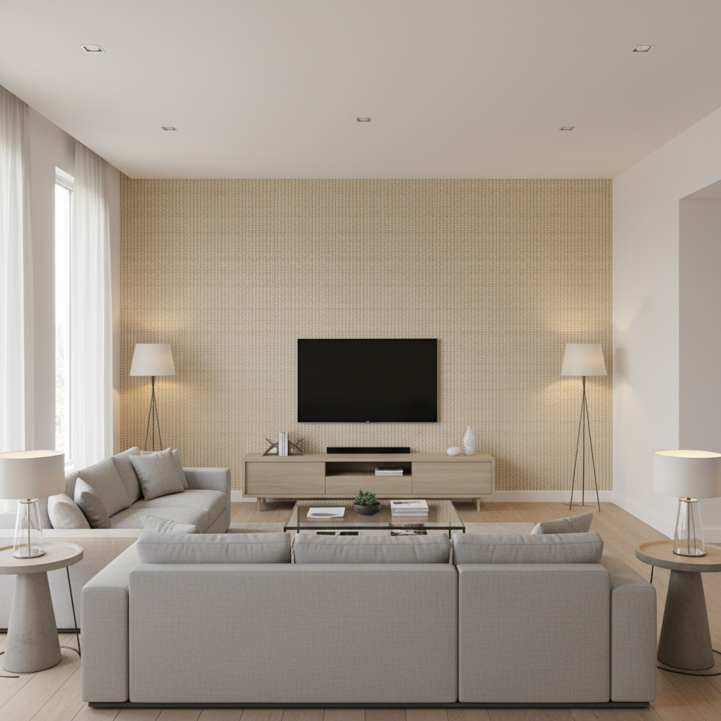Kaya Ii - Wheat Beige By Lee Jofa | Clare Prints | Small Scale Multipurpose Print - Living Room Room Setting