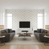 Leaf Trellis - Sage Green By Lee Jofa | Paolo Moschino Fabrics |Botanical & Floral Lattice/Scrollwork Multipurpose Print - Living Room Room Setting