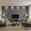 Leon Weave - Navy Blue By Lee Jofa | Triana Weaves |Geometric  Upholstery Chenille - Living Room Room Setting