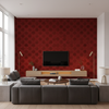 Levens Velvet - Ruby Red By Lee Jofa | Harlington Velvets |Modern Plaid / Check Upholstery Velvet - Living Room Room Setting