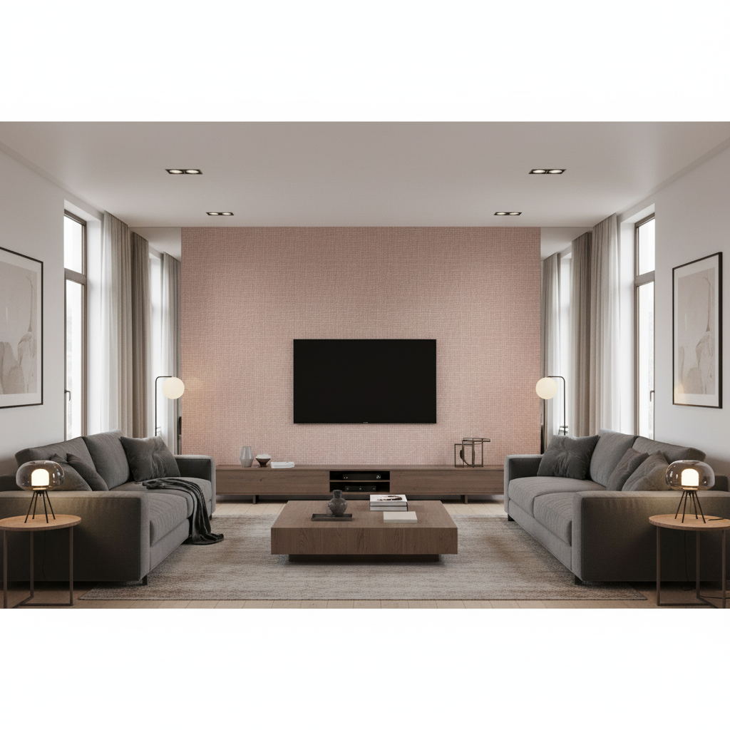 Lille Linen -  Old Rose Pink By Lee Jofa | Perfect Plains | Solid Multipurpose - Living Room Room Setting