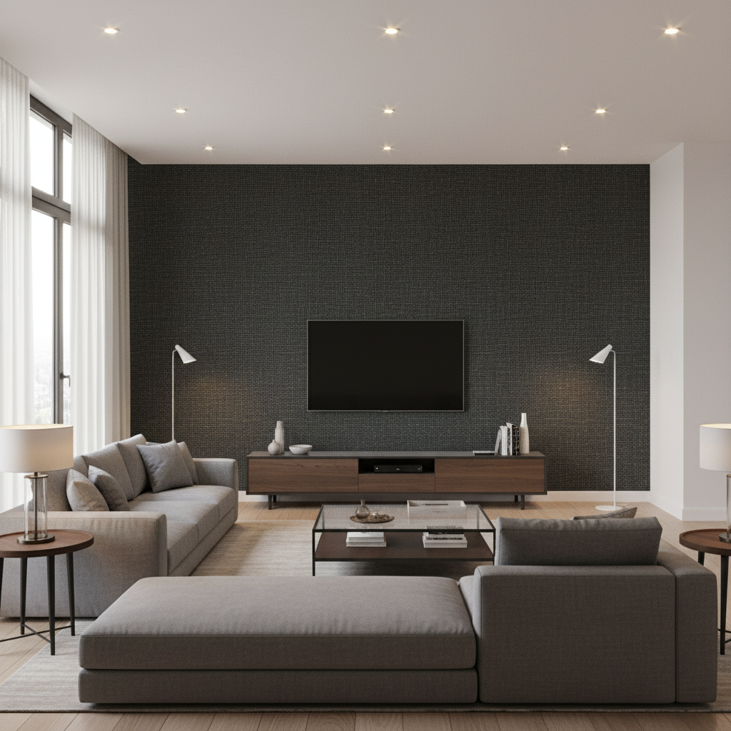 Lille Linen - Hunter Green Green By Lee Jofa | Perfect Plains | Solid Multipurpose - Living Room Room Setting
