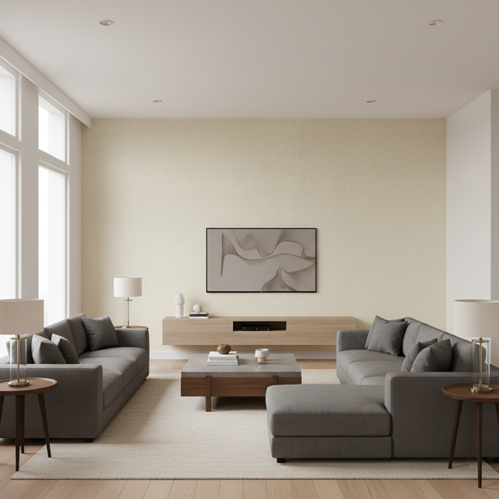 Lille Linen - Optwht White By Lee Jofa | Perfect Plains | Solid Multipurpose - Living Room Room Setting