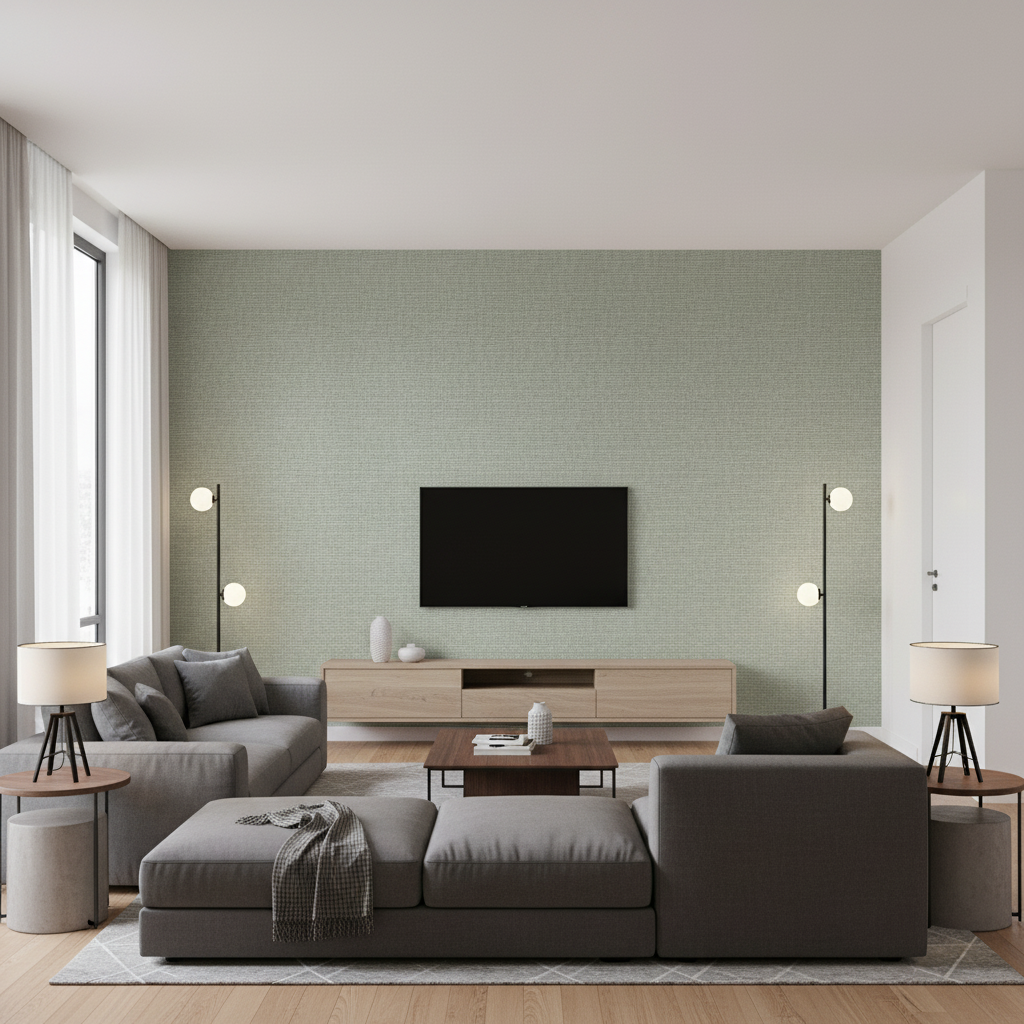 Lille Linen - Silver Grey By Lee Jofa | Gis | Solid Multipurpose - Living Room Room Setting