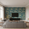 Luzon Print - Lagoon Multi By Lee Jofa | Mindoro |Botanical & Floral Animal/Insects Multipurpose Print - Living Room Room Setting