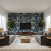 Luzon Print - Sapphire Multi By Lee Jofa | Mindoro |Botanical & Floral Animal/Insects Multipurpose Print - Living Room Room Setting