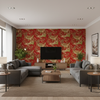Lyndhurst - Currant Burgundy/Red By Lee Jofa | Royal Oak Anniversary |Botanical & Floral Flora & Fauna Multipurpose Print - Living Room Room Setting