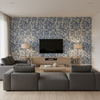Marion Print - Denim Blue By Lee Jofa | Breckenridge |Botanical & Floral  Multipurpose Print - Living Room Room Setting