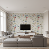 Meadowood - Mist Multi By Lee Jofa | Aerin |Botanical & Floral Flora & Fauna Upholstery Embroidery - Living Room Room Setting