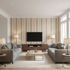 Nautique Emb - Denim/Gold Blue By Lee Jofa | Oscar De La Renta Iv |Global Stripes Multipurpose Embroidery - Living Room Room Setting