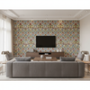 New Sevilla - Multi Blue By Lee Jofa |  | Medallion / Suzani / Persian Multipurpose Print - Living Room Room Setting