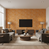 Odessa - Orange Orange By Lee Jofa | Paolo Moschino Fabrics |Botanical & Floral Lattice/Scrollwork Multipurpose Print - Living Room Room Setting