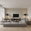 Orford Embroidery - Leaf/Mist Multi By Lee Jofa | Manor House |Botanical & Floral Jacobeans Multipurpose Embroidery - Living Room Room Setting