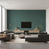 Oxford Velvet - Aegean Teal By Lee Jofa |  |Solid Texture Upholstery Velvet - Living Room Room Setting