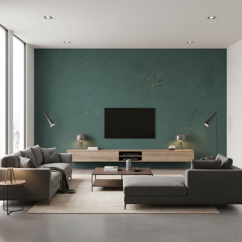 Oxford Velvet - Aegean Teal By Lee Jofa |  |Solid Texture Upholstery Velvet - Living Room Room Setting