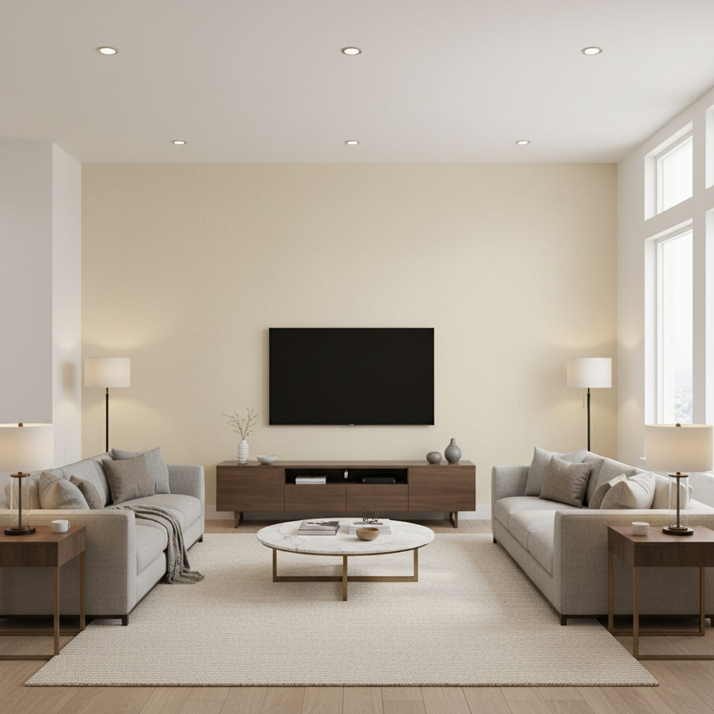Oxford Velvet - Blanc White By Lee Jofa |  |Solid Texture Upholstery Velvet - Living Room Room Setting