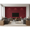 Oxford Velvet - Cherry Red By Lee Jofa |  |Solid Texture Upholstery Velvet - Living Room Room Setting