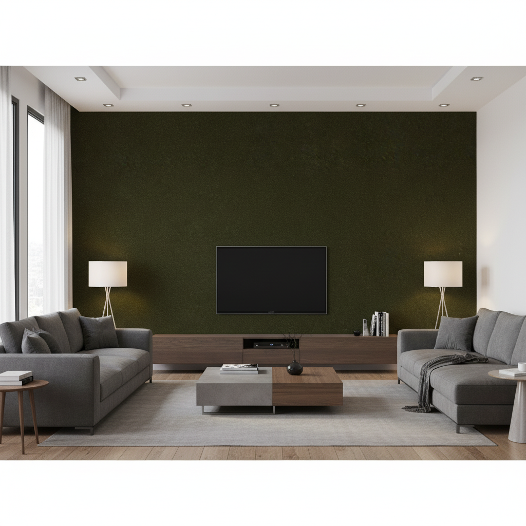 Oxford Velvet - Forest Emerald By Lee Jofa |  |Solid Texture Upholstery Velvet - Living Room Room Setting