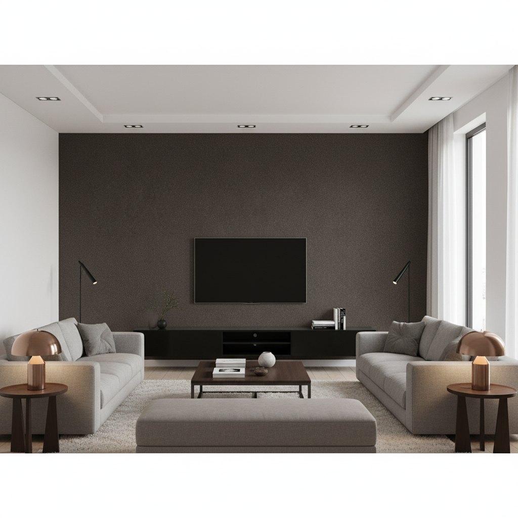 Oxford Velvet - Gray Grey By Lee Jofa |  |Solid Texture Upholstery Velvet - Living Room Room Setting