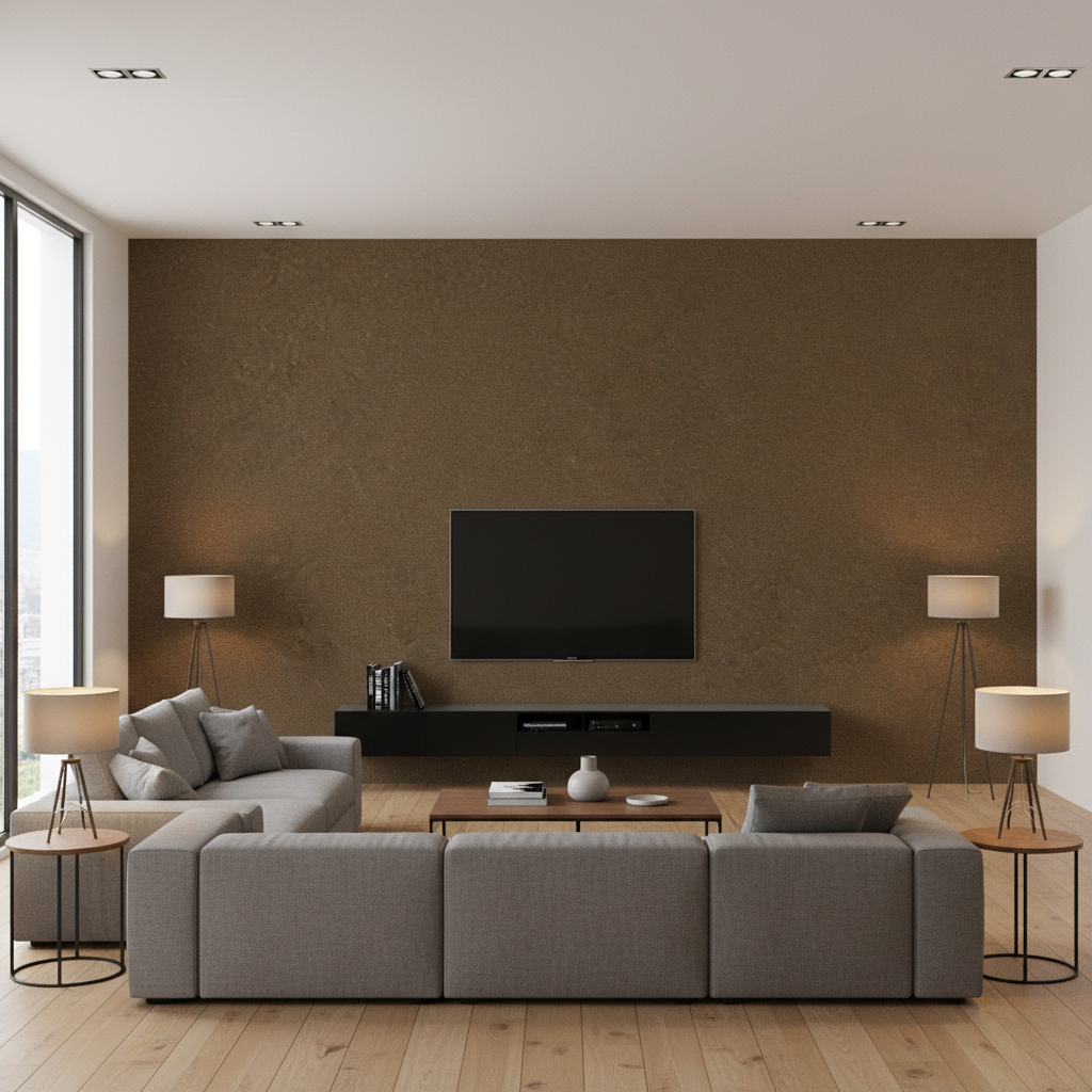 Oxford Velvet - Mocha Taupe By Lee Jofa |  |Solid Texture Upholstery Velvet - Living Room Room Setting