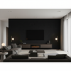 Oxford Velvet - Noir Black By Lee Jofa |  |Solid Texture Upholstery Velvet - Living Room Room Setting