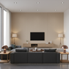 Oxford Velvet - Sandstone Light Grey By Lee Jofa |  |Solid Texture Upholstery Velvet - Living Room Room Setting