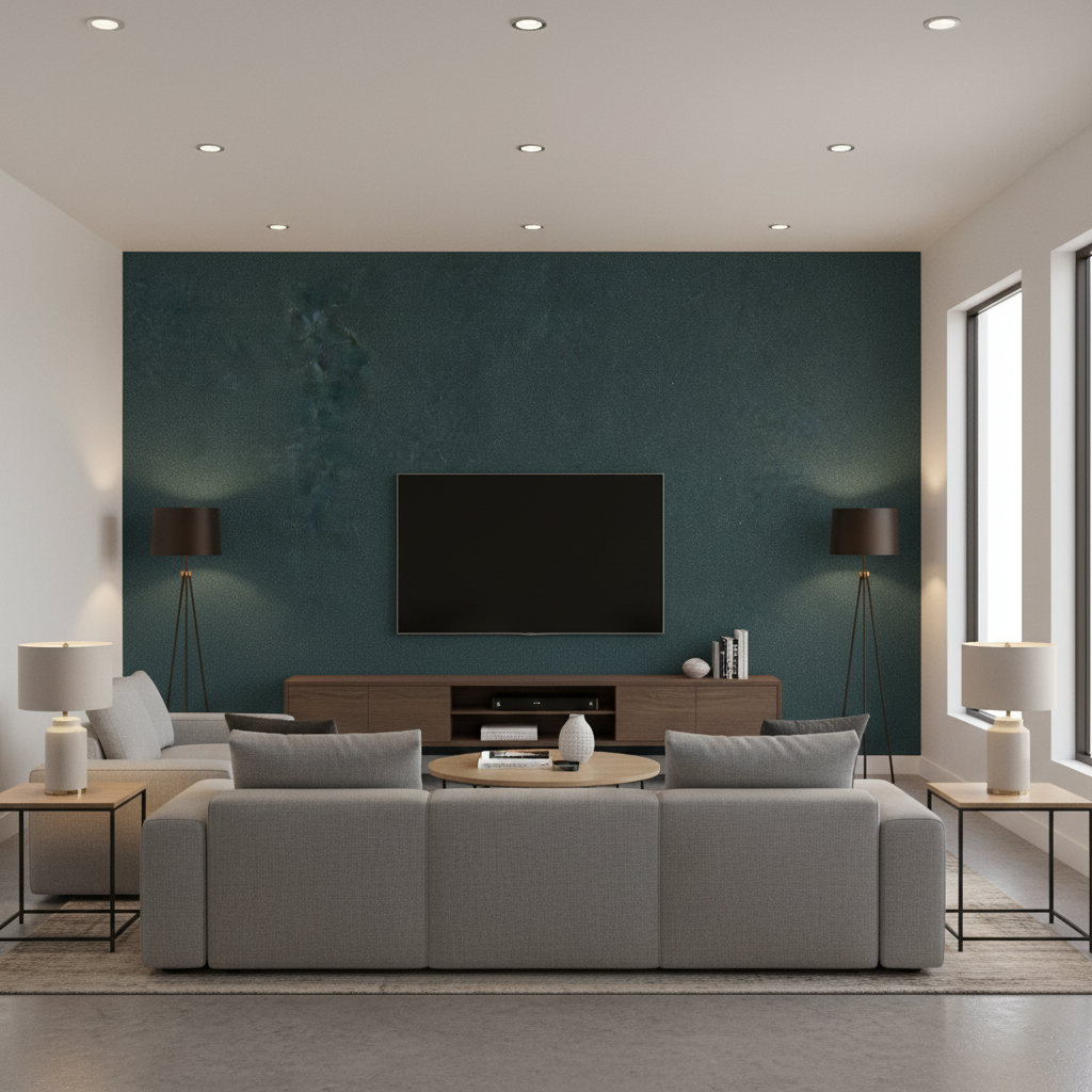Oxford Velvet - Teal Teal By Lee Jofa |  |Solid Texture Upholstery Velvet - Living Room Room Setting