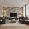 Pagoda Toile - Coal Charcoal By Lee Jofa | Oscar De La Renta Iv | Toile Multipurpose Print - Living Room Room Setting