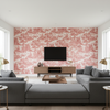 Pagoda Toile - Garnet Red By Lee Jofa | Oscar De La Renta Iv | Toile Multipurpose Print - Living Room Room Setting