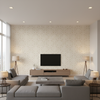 Prado Weave - Pearl Ivory By Lee Jofa | Triana Weaves |Geometric Lattice/Scrollwork Upholstery - Living Room Room Setting