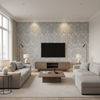 Sameera - Blue/Indigo Blue By Lee Jofa | Oscar De La Renta Iii |Botanical & Floral Global Multipurpose Print - Living Room Room Setting