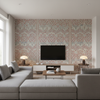 Sameera - Red/Blue Multi By Lee Jofa | Oscar De La Renta Iii |Botanical & Floral Global Multipurpose Print - Living Room Room Setting