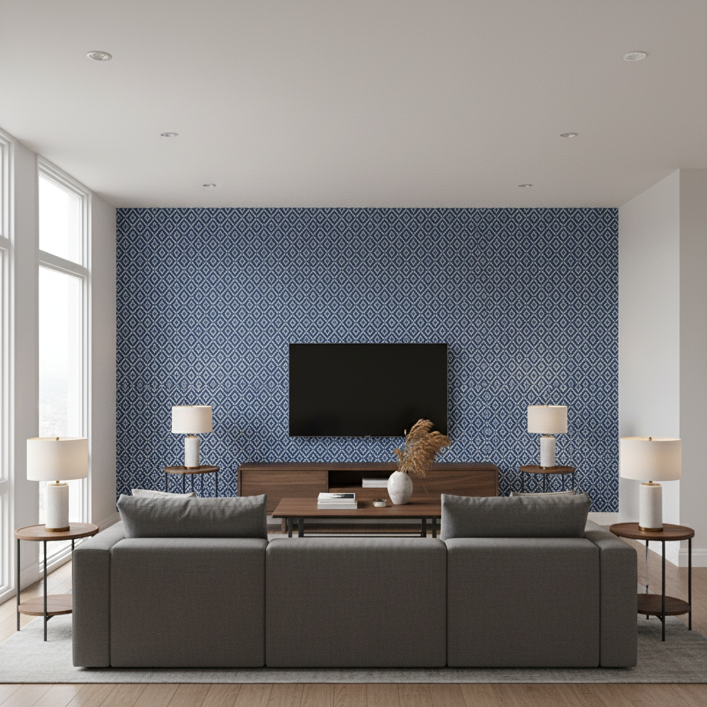 Seaford Weave - Blue Blue By Lee Jofa | Linford Weaves | Diamond Upholstery - Living Room Room Setting