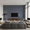 Seaford Weave - Navy Dark Blue By Lee Jofa | Linford Weaves | Diamond Upholstery - Living Room Room Setting