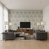 Seville Weave - Sky/Aqua Light Blue By Lee Jofa | Triana Weaves |Damask Texture Upholstery - Living Room Room Setting