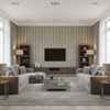Shaw Damask - Mist Turquoise By Lee Jofa | Manor House | Damask Multipurpose - Living Room Room Setting