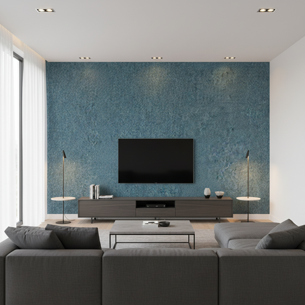 Skye Wool - Calypso Turquoise By Lee Jofa |  |Solid Texture Upholstery Wool - Living Room Room Setting