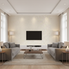 Skye Wool - Coconut White By Lee Jofa |  |Solid Texture Upholstery Wool - Living Room Room Setting